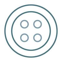 Clothing Button Line Two Color Icon vector
