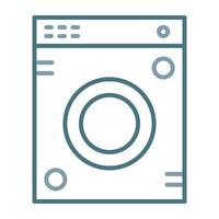 Washing Machine Line Two Color Icon vector