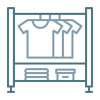 Clothes Hanger Line Two Color Icon vector