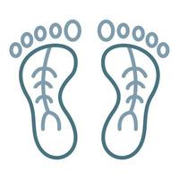Carbon Footprint Line Two Color Icon vector