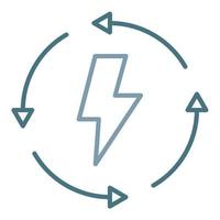 Energy Consumption Line Two Color Icon vector