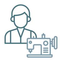 Tailor Line Two Color Icon vector