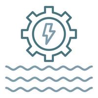 Hydro Power Line Two Color Icon vector