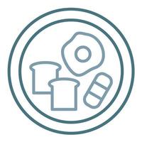 Breakfast Line Two Color Icon vector
