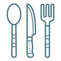 Cutlery Line Two Color Icon vector