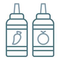 Sauce Line Two Color Icon vector