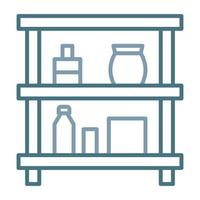 Shelf Line Two Color Icon vector