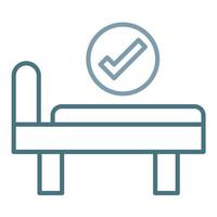 Room Availability Line Two Color Icon vector