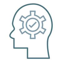 Cognitive Line Two Color Icon vector