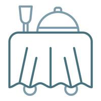 Room Service Line Two Color Icon vector