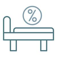 Room Discount Line Two Color Icon vector