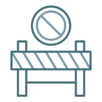 Restricted Area Line Two Color Icon vector