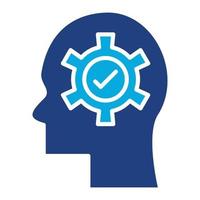 Cognitive Glyph Two Color Icon vector