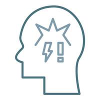 Panic Atack Line Two Color Icon vector