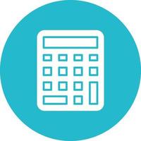 Calculator Glyph Circle Background Icon vector