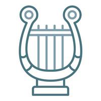 Lyre Line Two Color Icon vector