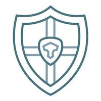 Shield Line Two Color Icon vector