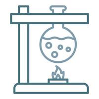 Bunsen Burner Line Two Color Icon vector