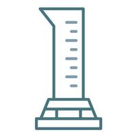 Graduated Cylinder Line Two Color Icon vector