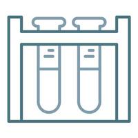 Test Tube Stand Line Two Color Icon vector