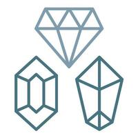 Gemstones Line Two Color Icon vector