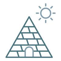 Pyramid Line Two Color Icon vector