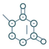 Thymine Line Two Color Icon vector