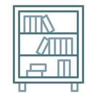 Bookshelf Line Icon vector