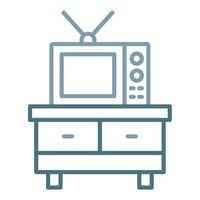 icono de línea de soporte de tv vector