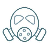 Fireman Mask Line Two Color Icon vector