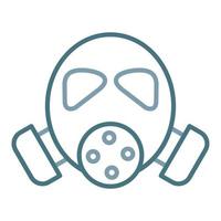 Fireman Mask Line Two Color Icon vector