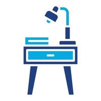 Night Stand Glyph Two Color Icon vector