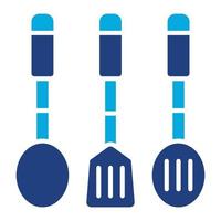 utensilio de cocina glifo icono de dos colores vector