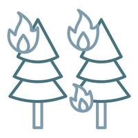 Wildfire Line Two Color Icon vector