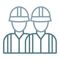 Firefighter Team Line Two Color Icon vector