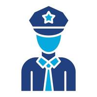 Police Officer Glyph Two Color Icon vector