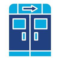 Emergency Exit Glyph Two Color Icon vector