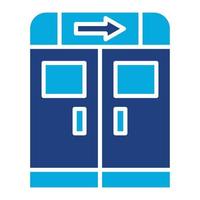 Emergency Exit Glyph Two Color Icon vector