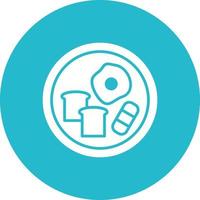 Breakfast Glyph Circle Background Icon vector