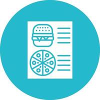 Price List Glyph Circle Background Icon vector