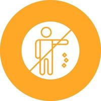 No Littering Glyph Circle Background Icon vector