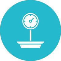Weight Machine Glyph Circle Background Icon vector