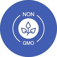 icono de fondo de círculo de glifo no gmo vector