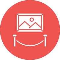 Exhibition Glyph Circle Background Icon vector