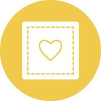 Patch Glyph Circle Background Icon vector