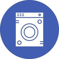 Washing Machine Glyph Circle Background Icon vector