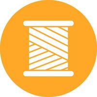 Spool Glyph Circle Background Icon vector