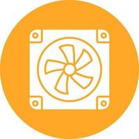 Air Cooler Glyph Circle Background Icon vector