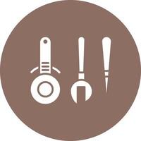 Sewing Tool Glyph Circle Background Icon vector