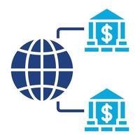 Internet Banking Glyph Two Color Icon vector